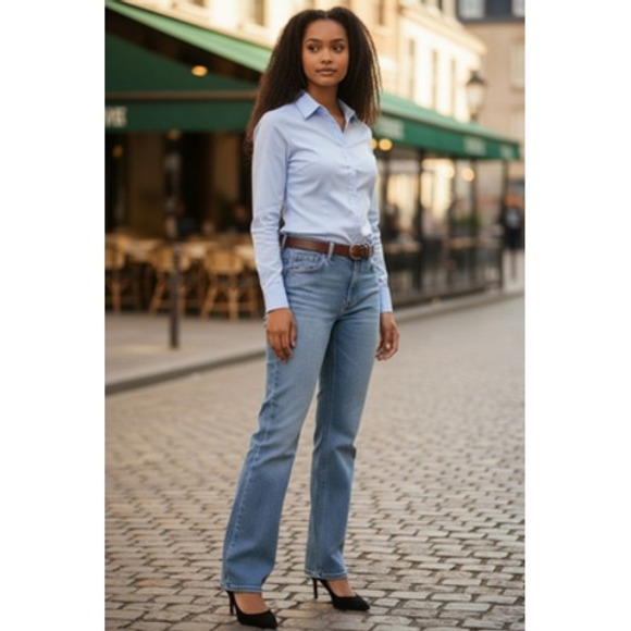 Polo Jeans Company Denim - Polo‎ Jeans Co Ralph Lauren Jeans Womens 12 Light Blue Kelly Bootcut Stretch